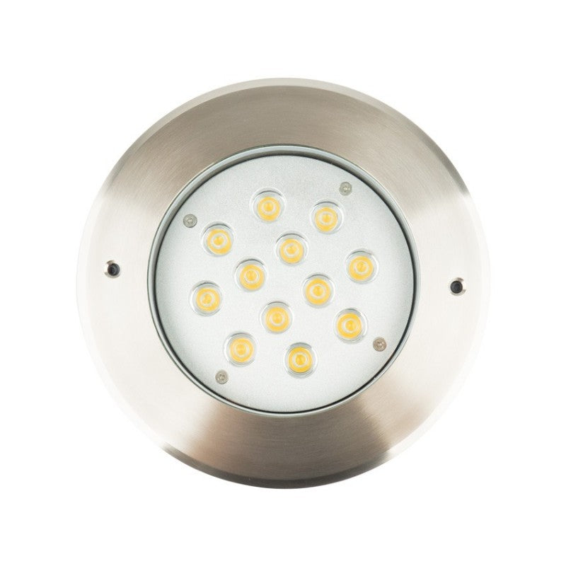 12W Warm White LED Recessed Ground Light – Stainless Steel