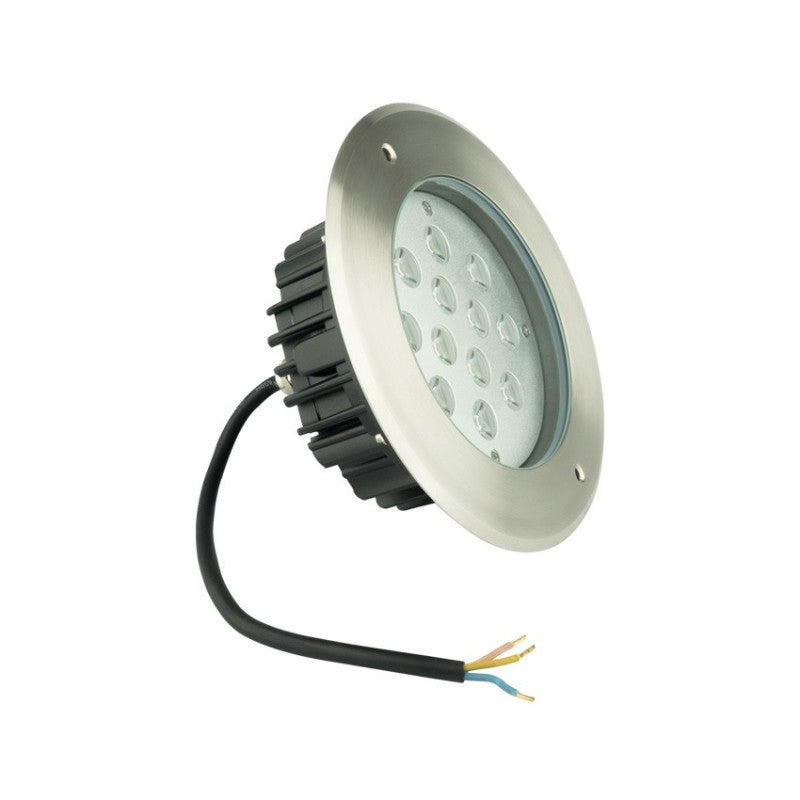 12W Warm White LED Recessed Ground Light – Stainless Steel