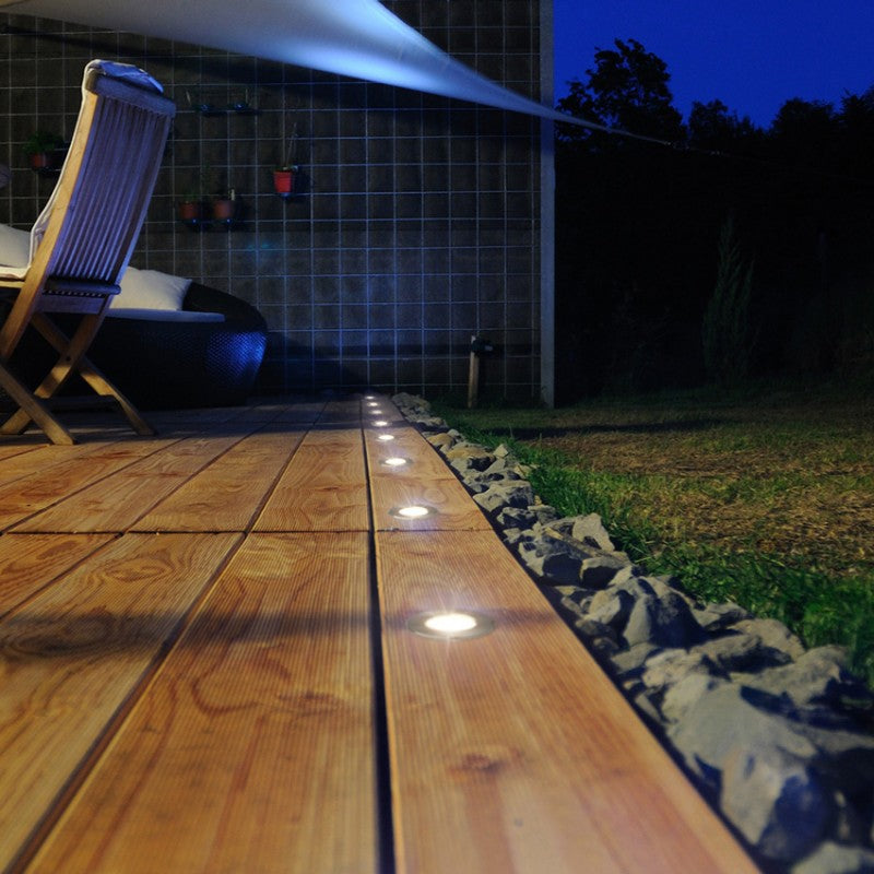 12W Warm White LED Recessed Ground Light – Stainless Steel