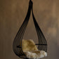 Le Nid Indoor Hanging Chair – Steam Bent Hickory with Shearling Cushion