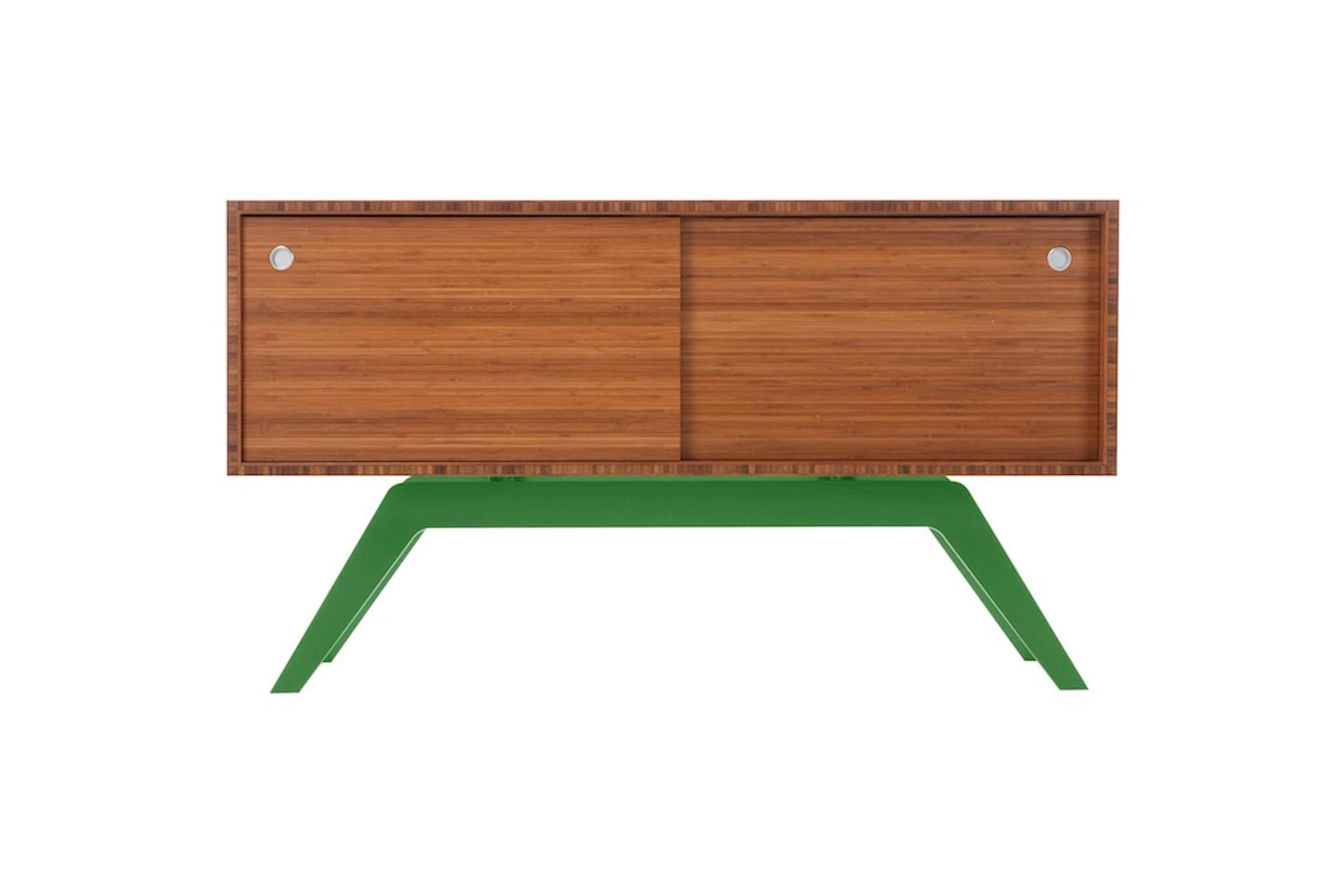 Elko Credenza Small – Powder-Coated Steel and Solid Wood Storage Cabinet