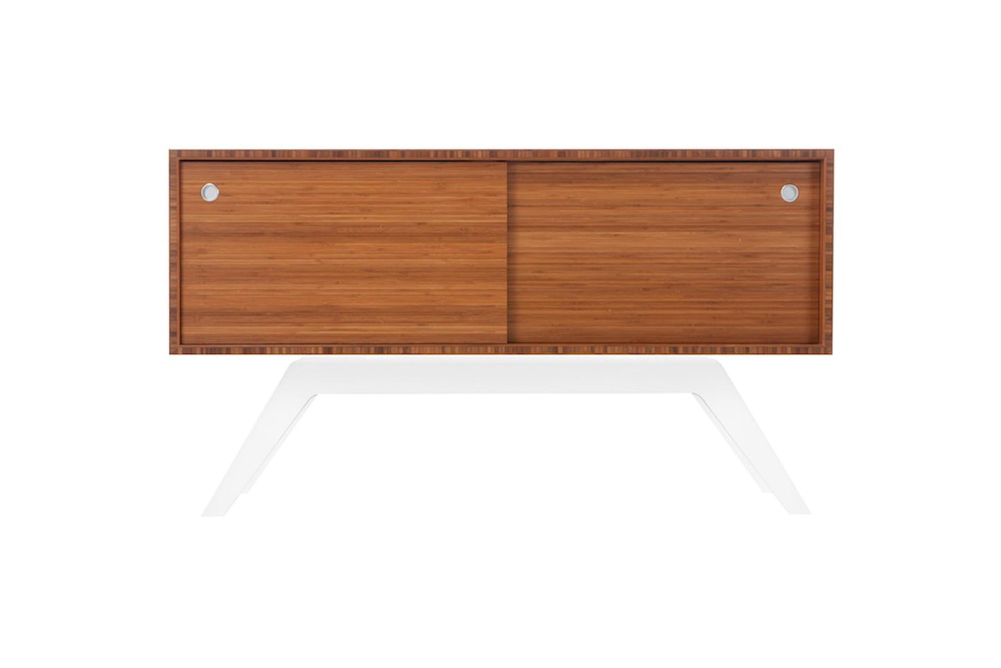 Elko Credenza Small – Powder-Coated Steel and Solid Wood Storage Cabinet