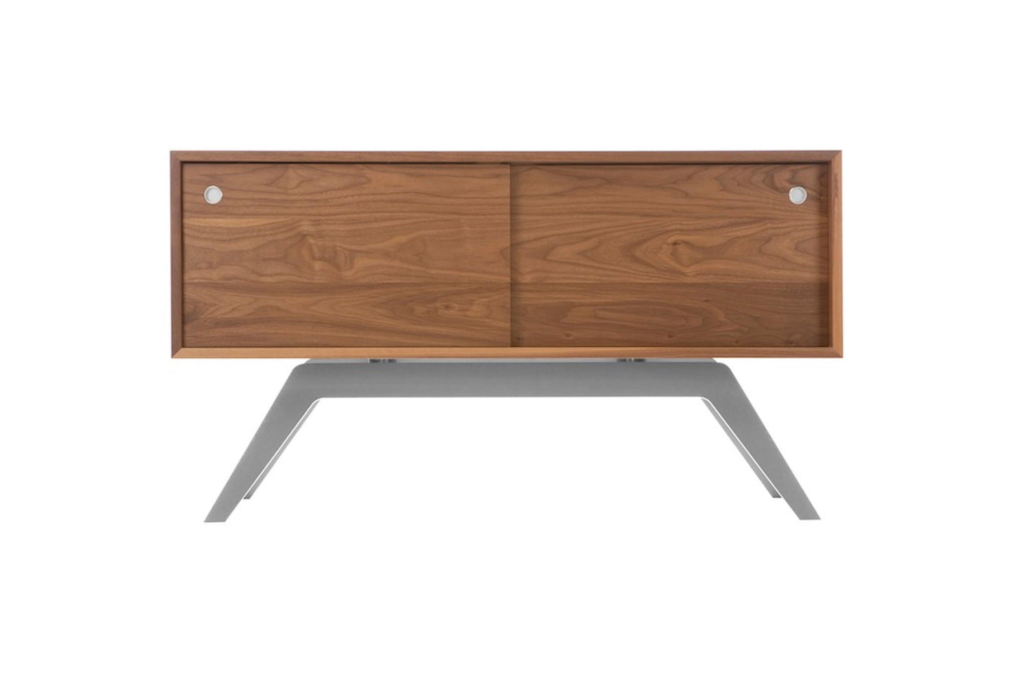 Elko Credenza Small – Powder-Coated Steel and Solid Wood Storage Cabinet