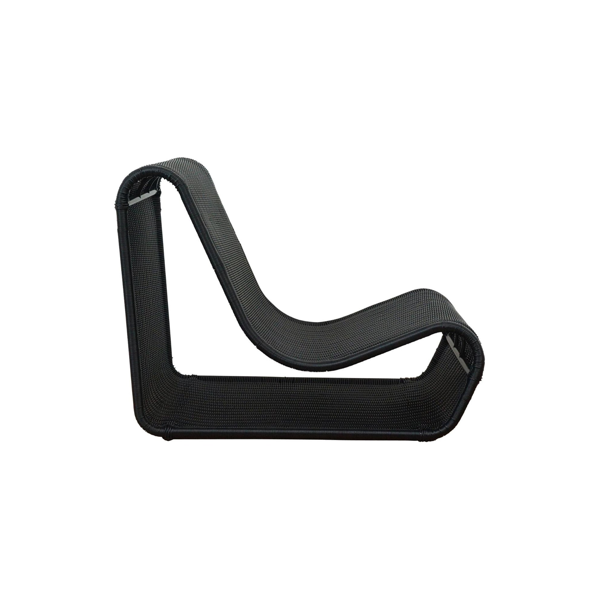 Black L-shaped product on a white background