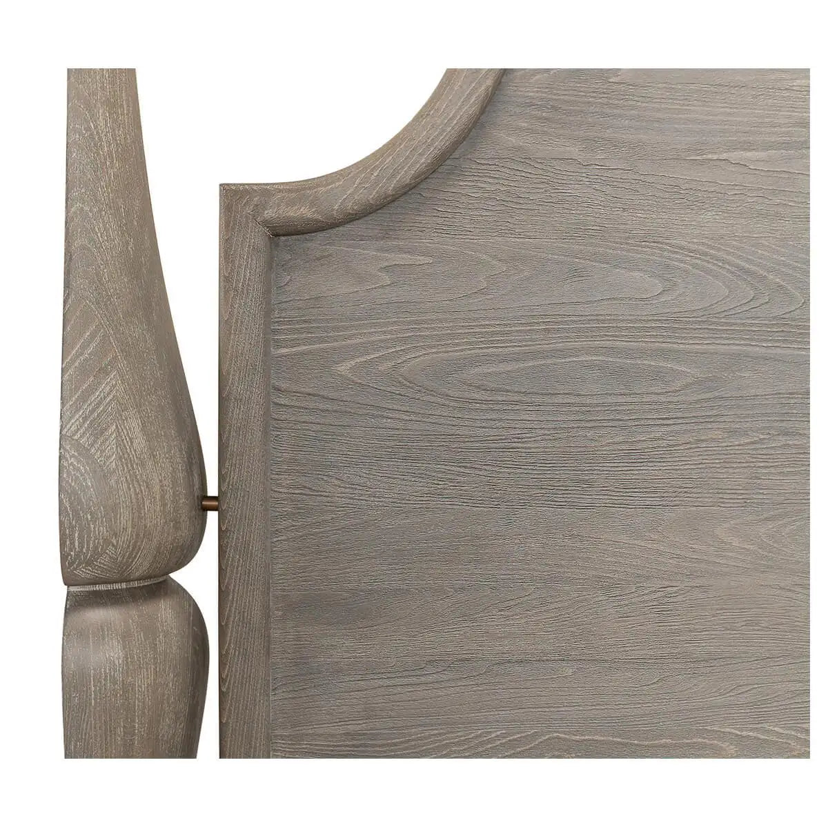 European Style Canopy Bed with Grey Moonstone Finish