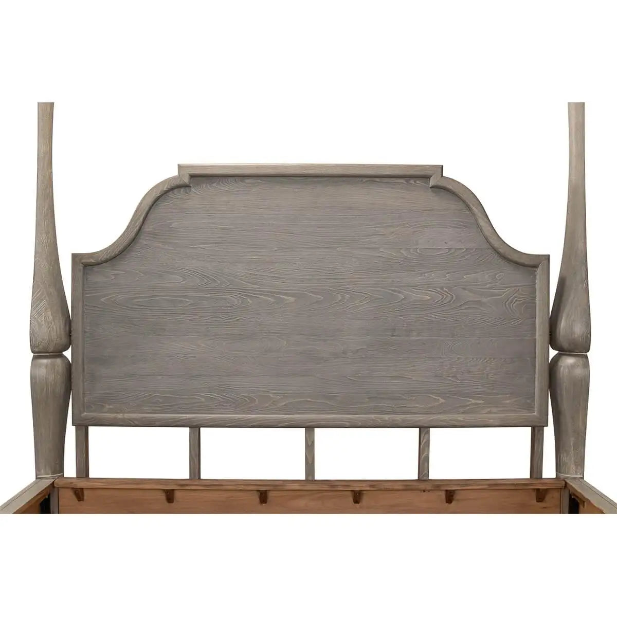 European Style Canopy Bed with Grey Moonstone Finish