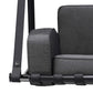 Modern Outdoor Swing Chair in Black Stainless Steel with Black Waterproof Fabric