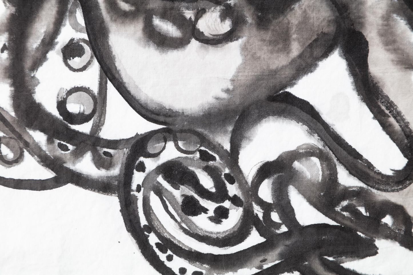 Octopus Hand-Painted Cotton Pillow Cases – Set of 2, 51 x 66 cm