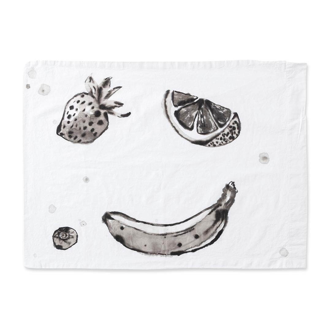 Fruit Hand-Painted Cotton Pillow Cases – Set of 2, 51 x 66 cm