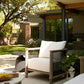 Performance Bouclé willow stained teak Outdoor Chair