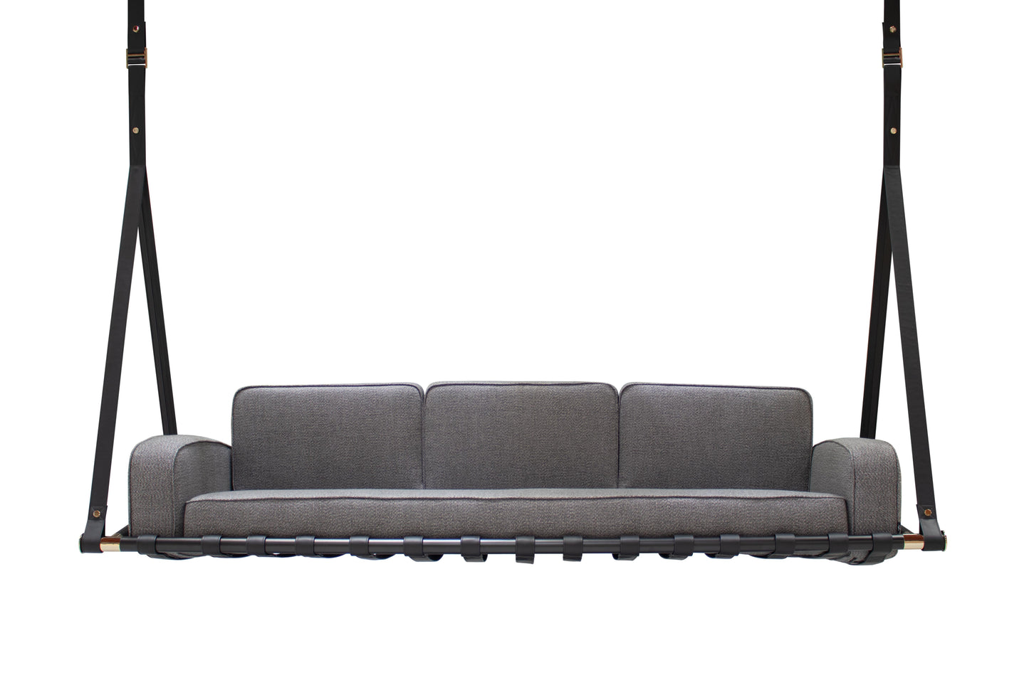 Stainless Steel Outdoor Hanging Sofa with Weatherproof Sunbrella Fabric – Luxury Indoor & Outdoor Seating
