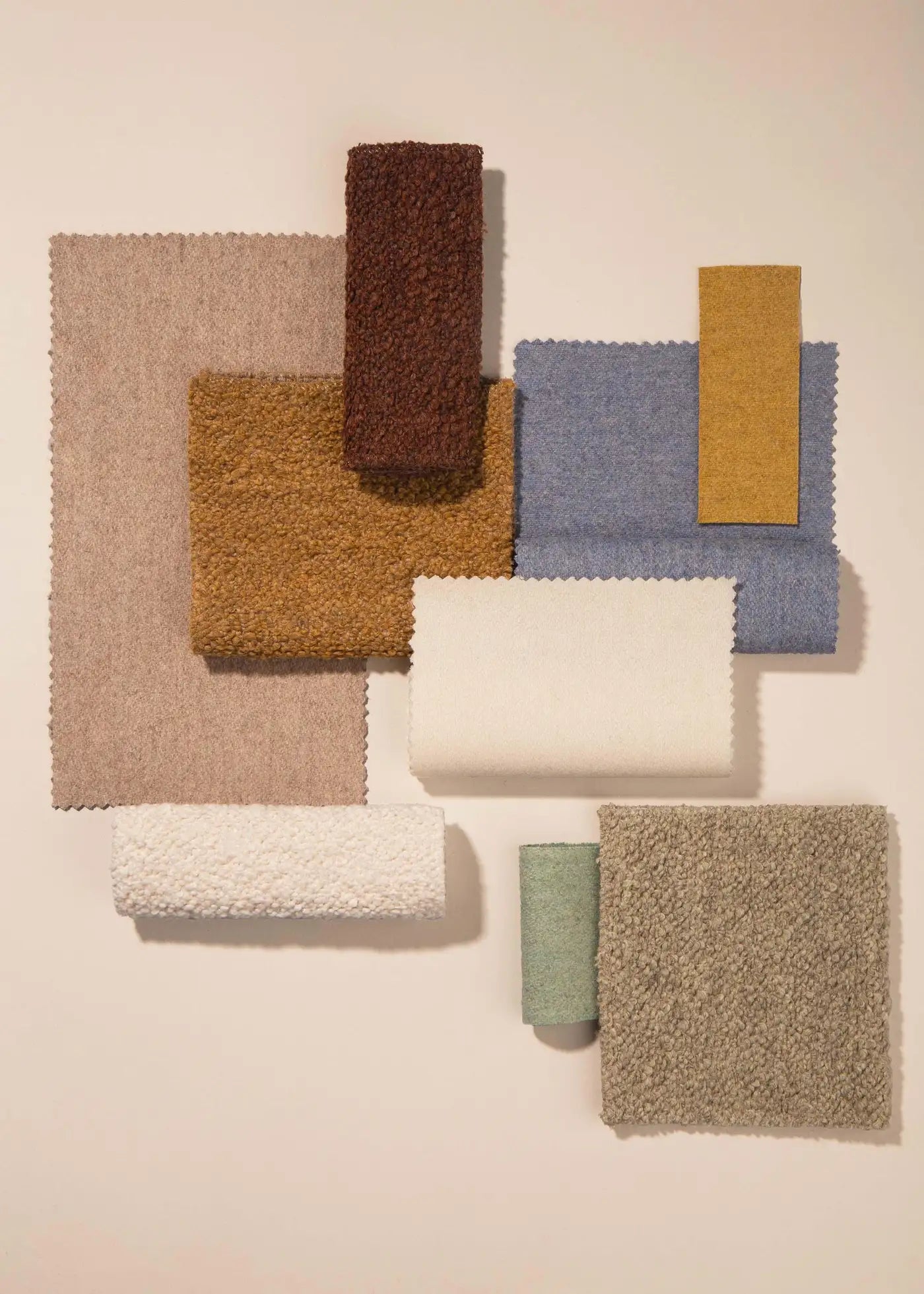Flock Minimalist Lounge Sofa in Bouclé