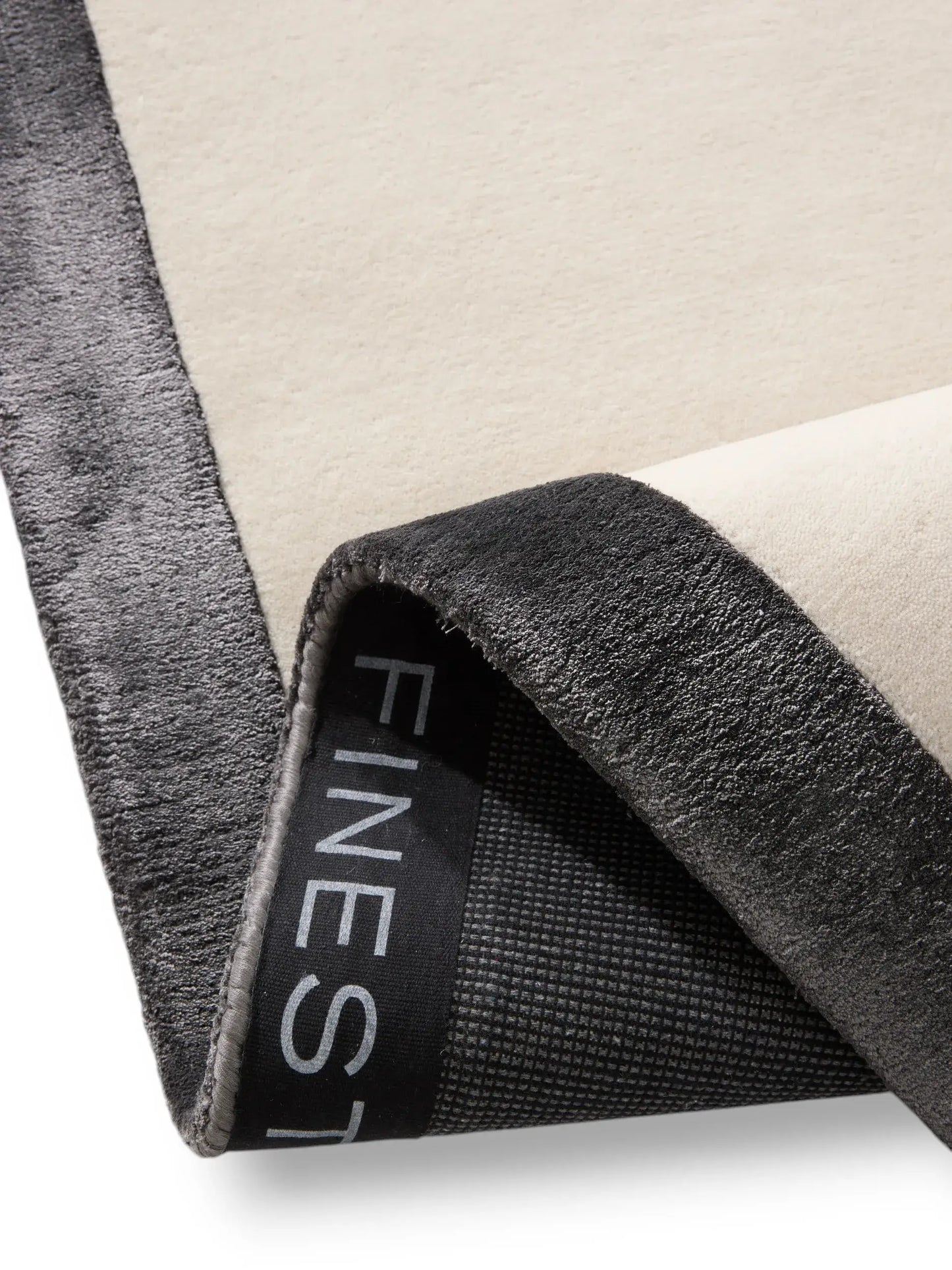 Modern Black & White Wool-Lyocell Rug