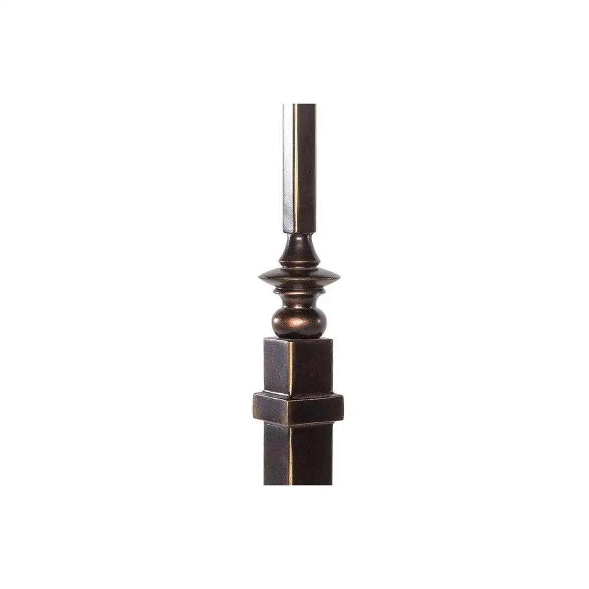 Decorative metal finial on a white background