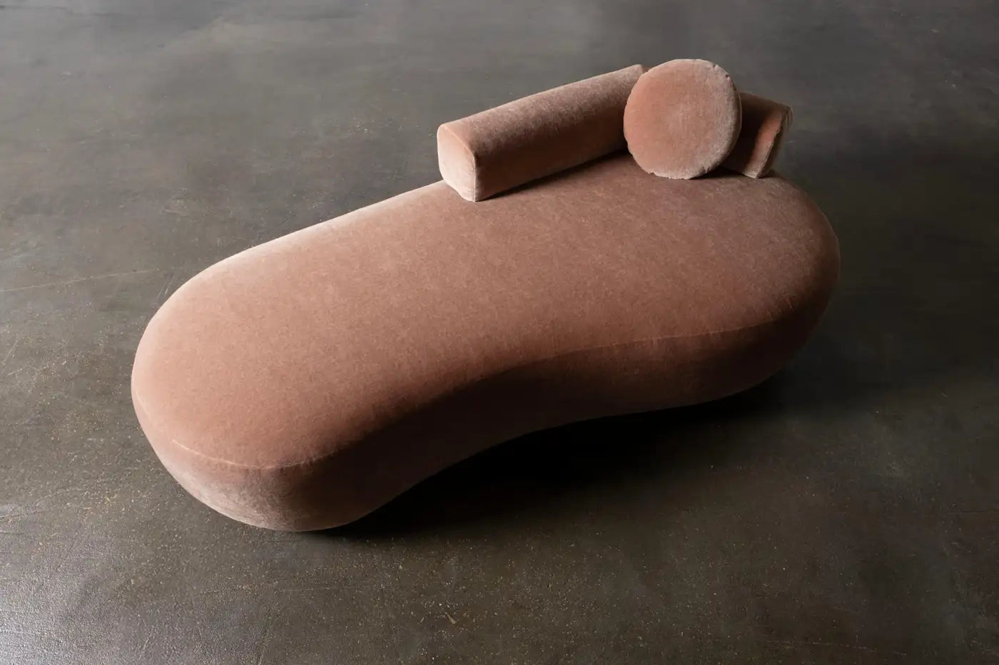Twins Mid-Century Modern Day Bed in DEDAR Mohair and Oak