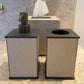 Giobagnara Firenze Bathroom Accessories Set in Taupe Leather and Bronze