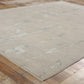 Silver Grey Biophilic Japandi Wool & Silk Rug – 211 x 290 cm