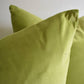 Pair of Chartreuse Green Velvet Pillow Covers – 56 x 56 cm