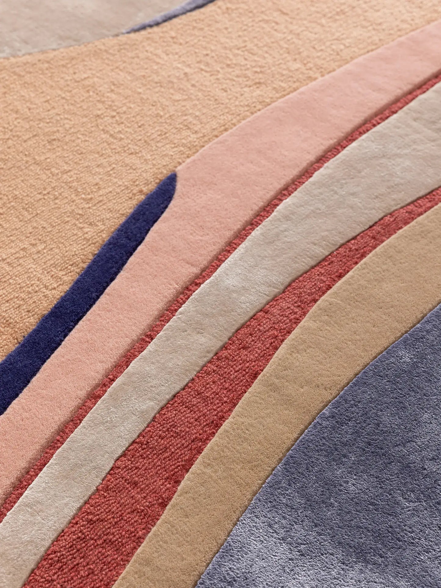 Vibrant Multicolour Wool & Lyocell Accent Rug