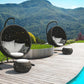 Outdoor Hanging Basket Chair with Open Weave Design – Free-Swinging