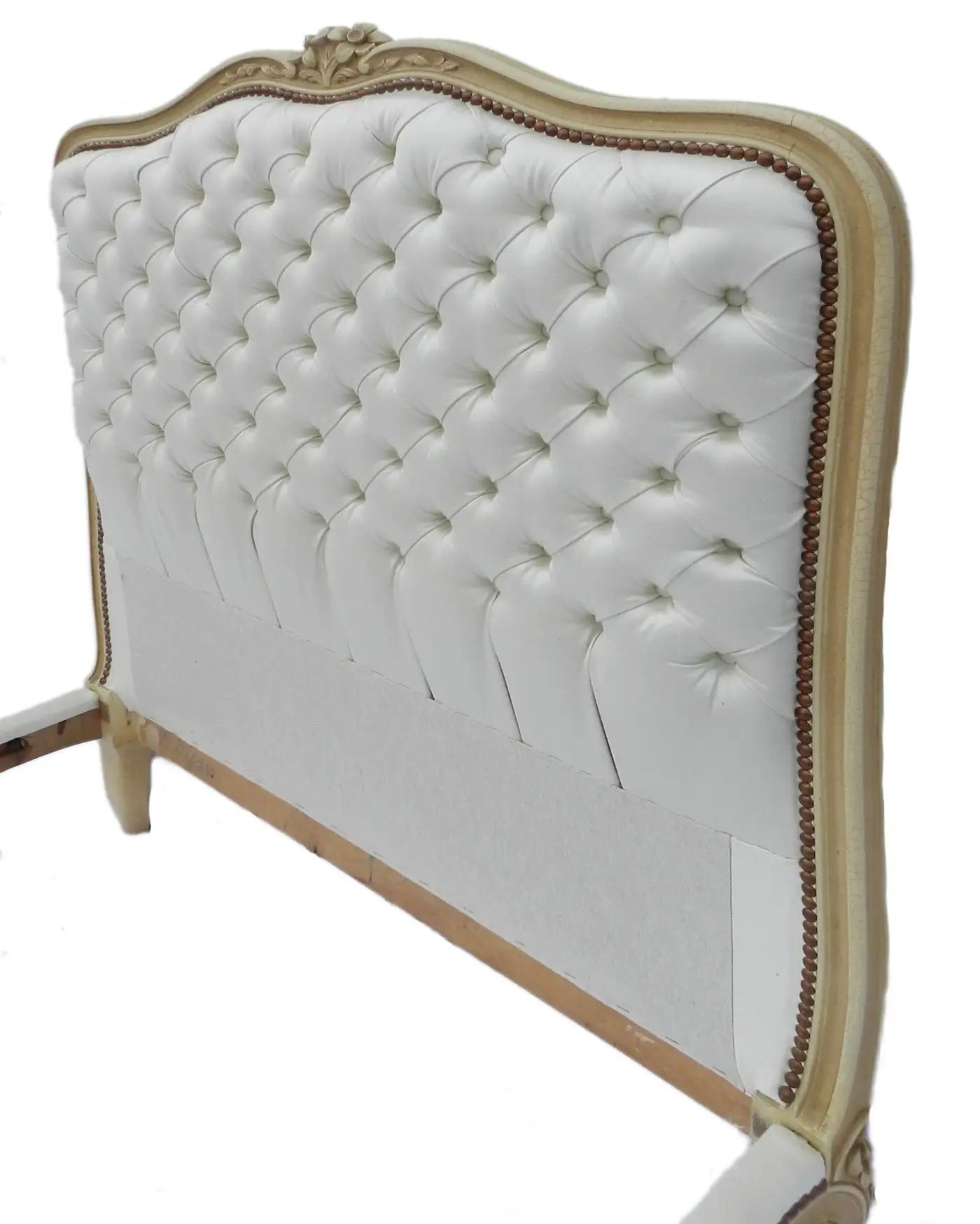 Daybed or Single Bed Upholstered Button Back French Early 20th Century