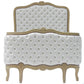 Daybed or Single Bed Upholstered Button Back French Early 20th Century