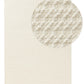 Cream Solid Texture Luxury Wool Rug