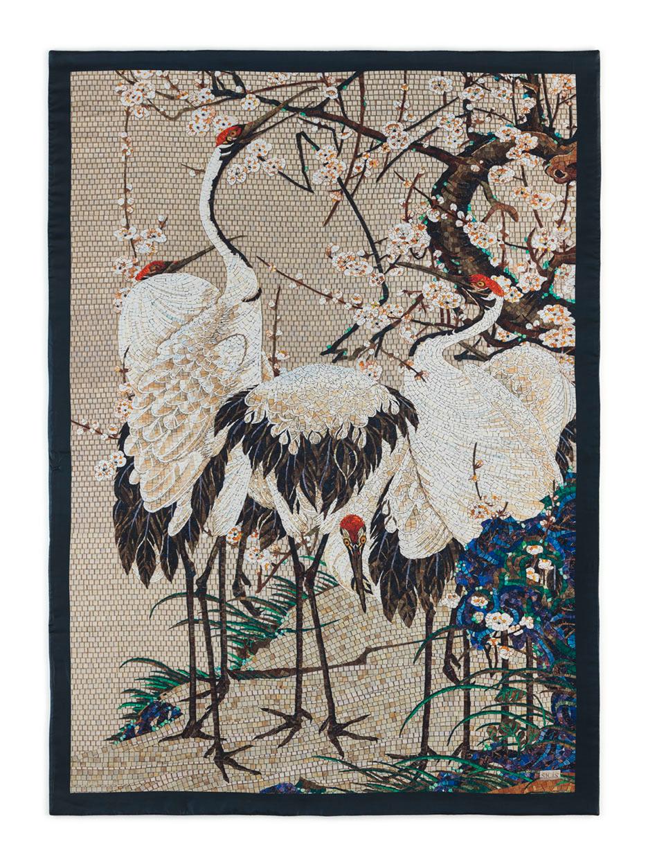 Heron Bedcover Blanket – Silk, Cashmere & Wool Luxury Italian Design