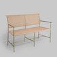 Twist & Knot Bench Handwoven Rope with Brass Legs by Viya
