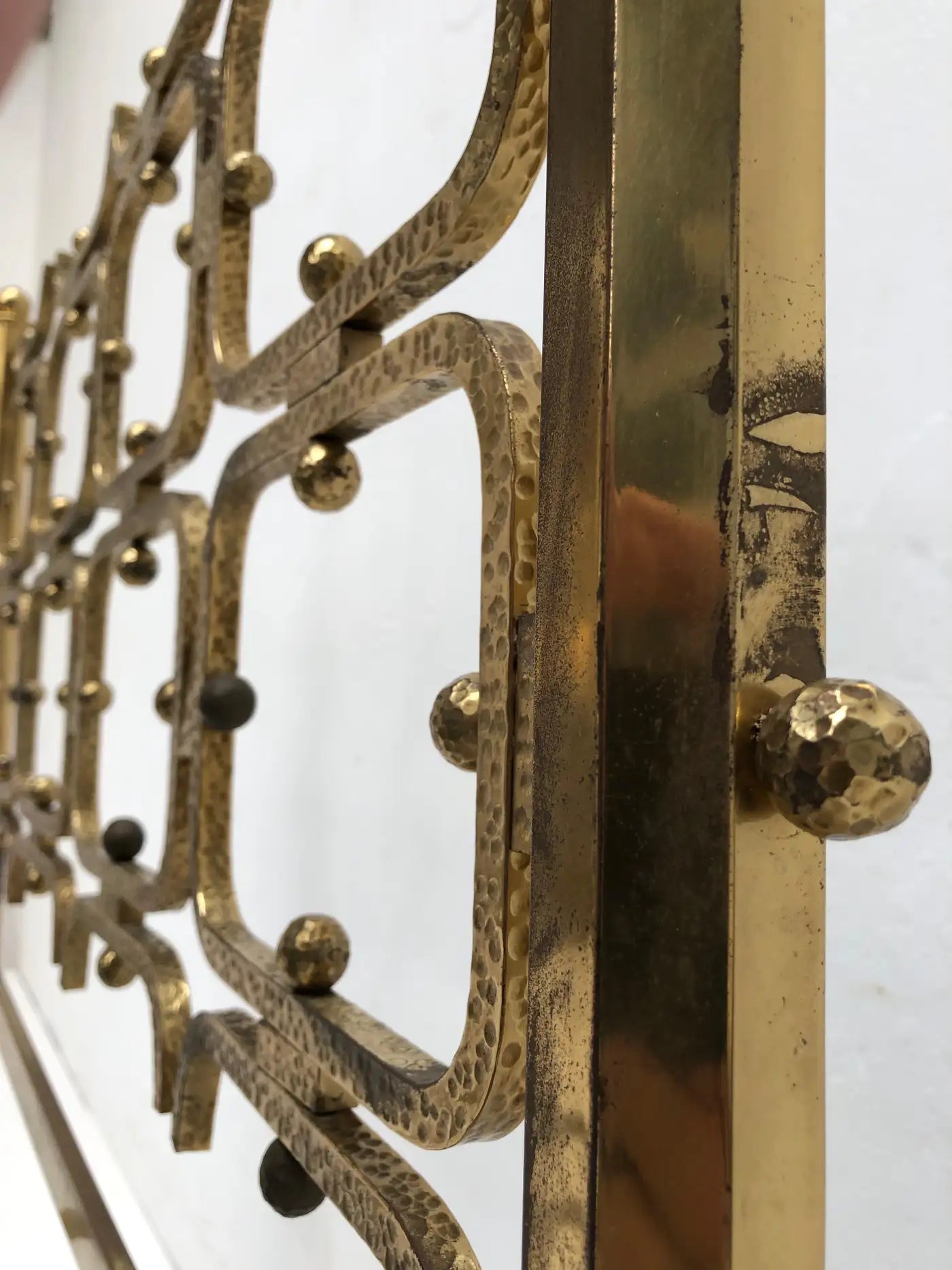 Sculptural form brass day bed