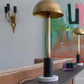 Pillar Table Lamp, Contemporary Lamp, Antique Brass, Marble