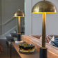 Pillar Table Lamp, Contemporary Lamp, Antique Brass, Marble