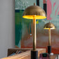 Pillar Table Lamp, Contemporary Lamp, Antique Brass, Marble
