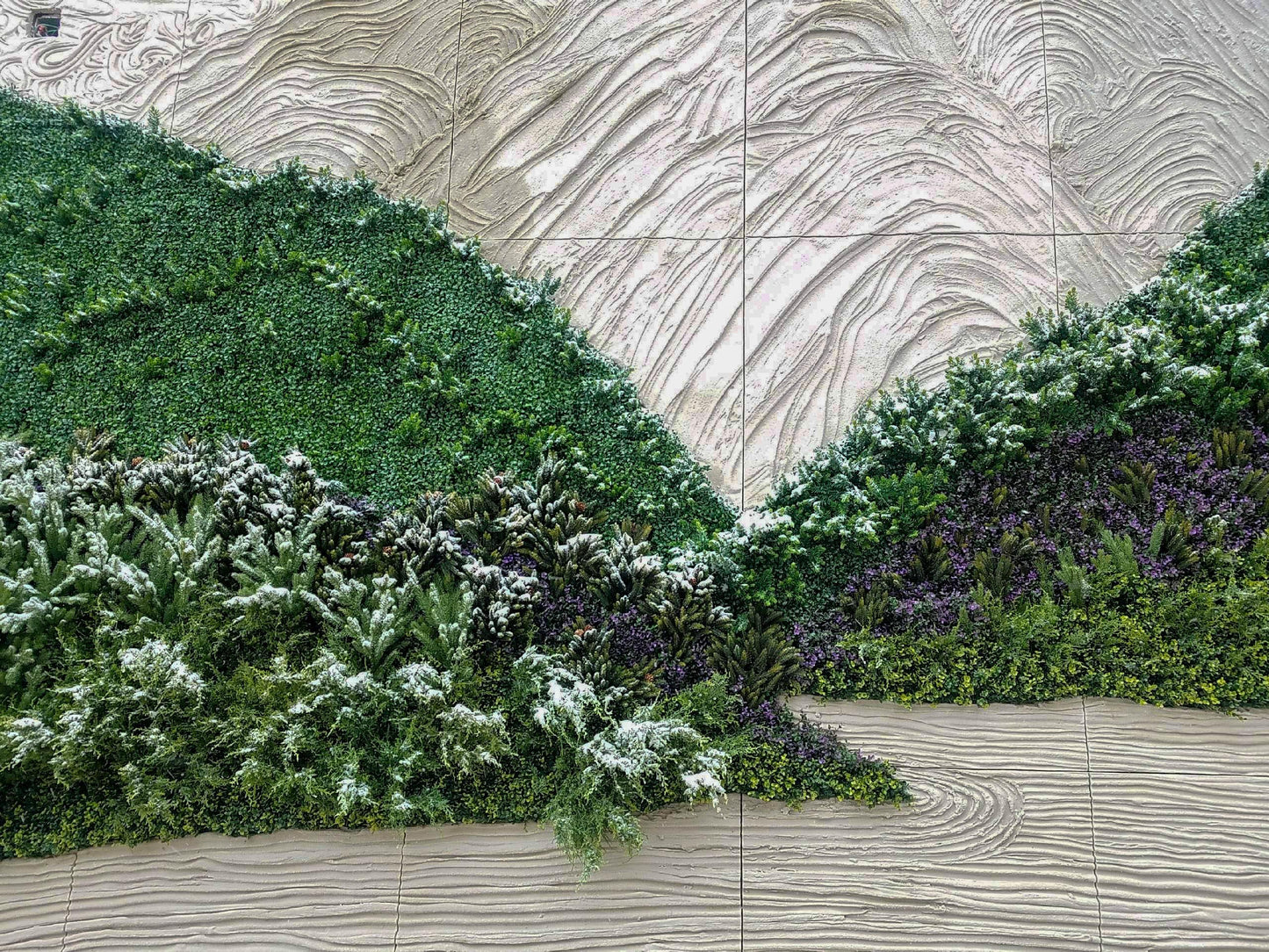 Planted Concrete Wallscape with Customizable Green Wall – Price Per Sq Ft