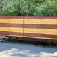 Mid-Century Leather Wrapped Credenza – Red Oak