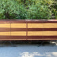 Mid-Century Leather Wrapped Credenza – Red Oak