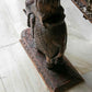 Hand-Carved Wooden Swing with Elephants and Columns
