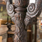 Hand-Carved Wooden Swing with Elephants and Columns
