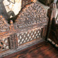 Hand-Carved Wooden Swing with Elephants and Columns