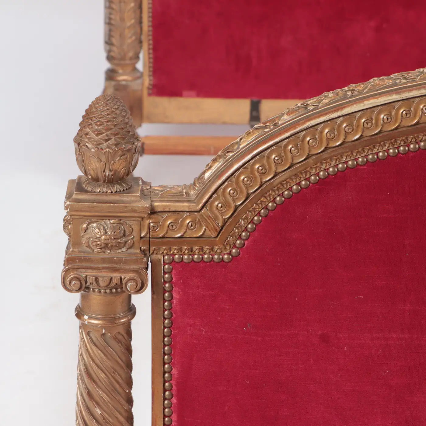 French Giltwood Louis XVI Style Full Size Bed – Circa 1900