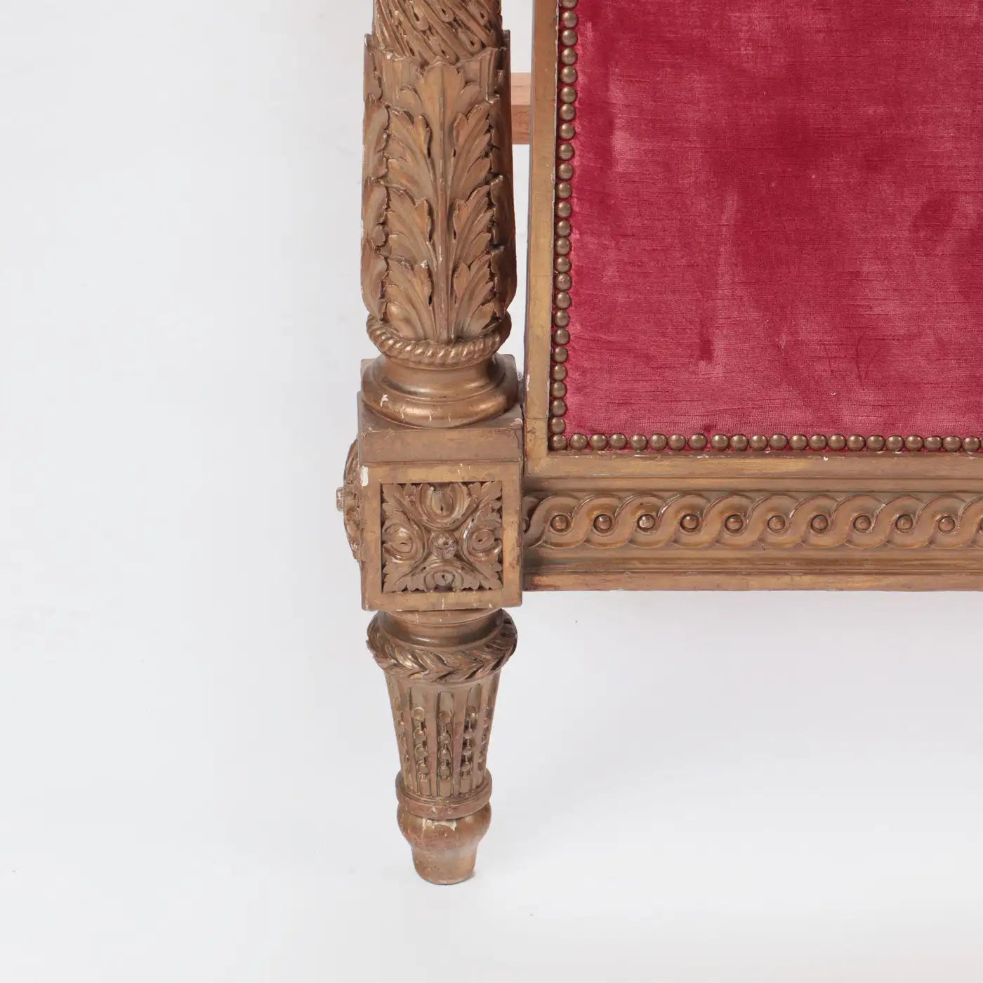French Giltwood Louis XVI Style Full Size Bed – Circa 1900