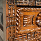 Antique Spanish Carved Walnut End Table or Nightstand with 2 Drawers
