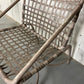 Mid-Century Modern Aluminum Patio Set with Glass Top Table and Four Chairs