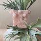 Rectangle Bubble Vase in Pink Resin