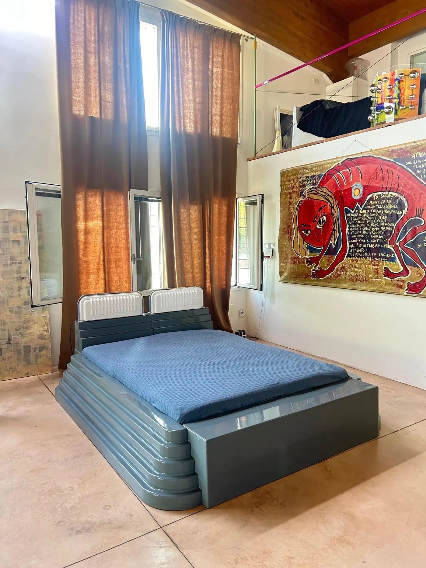 Ettore Sottsass ELLEDUE Double Bed
