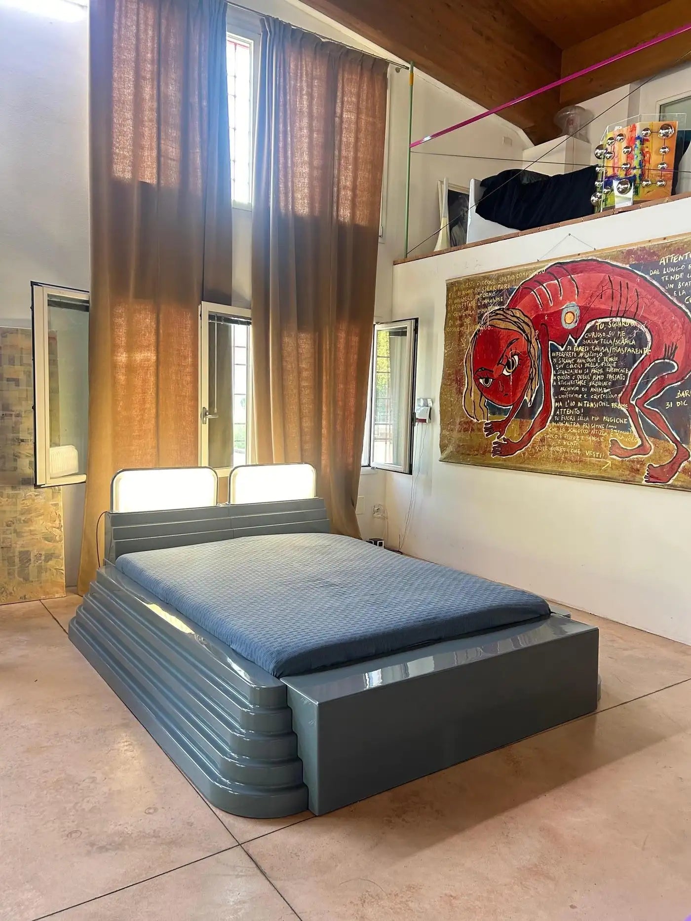 Ettore Sottsass ELLEDUE Double Bed