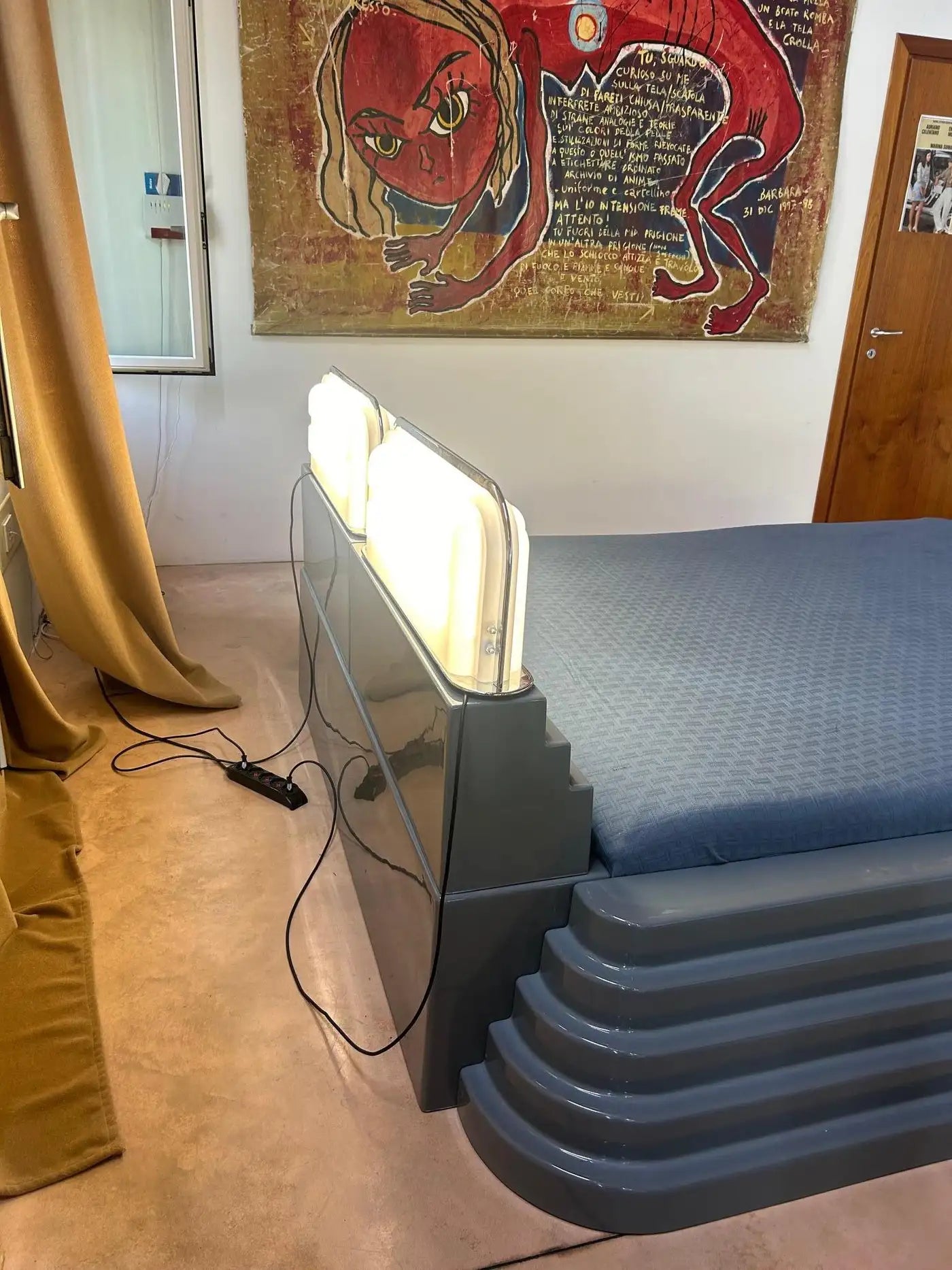 Ettore Sottsass ELLEDUE Double Bed