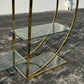 Vintage 1970s Circular Brass & Glass Room Divider Étagère – Mid-Century Modern