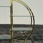 Vintage 1970s Circular Brass & Glass Room Divider Étagère – Mid-Century Modern