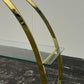 Vintage 1970s Circular Brass & Glass Room Divider Étagère – Mid-Century Modern